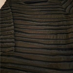 Cut Loose Sheer Black  Stripe Top